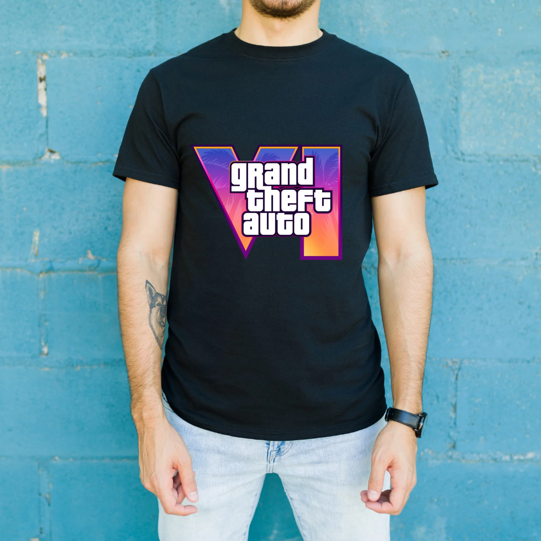 Grand Theft Auto VI T-Shirt(Black)